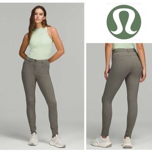 Lululemon City Sleek Slim-Fit 5 Pocket High-Rise Pant in Grey Sage / Grey Sage